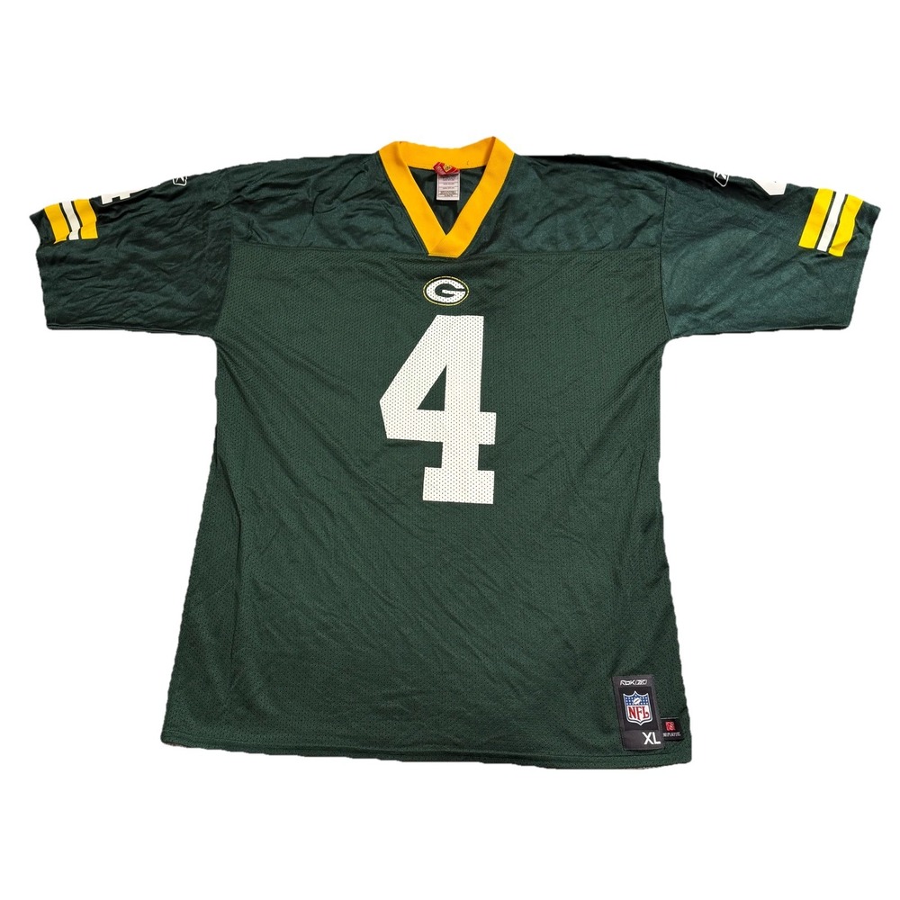 Vintage Reebok Brett Favre Green Bay Packers Jersey Mens XL Home NFL Football